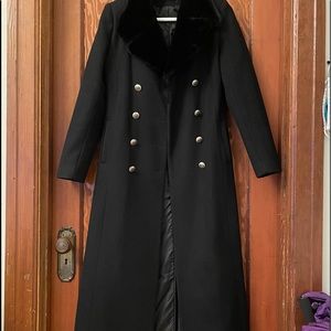 Vintage Cosa Nova XS wool Black long coat.